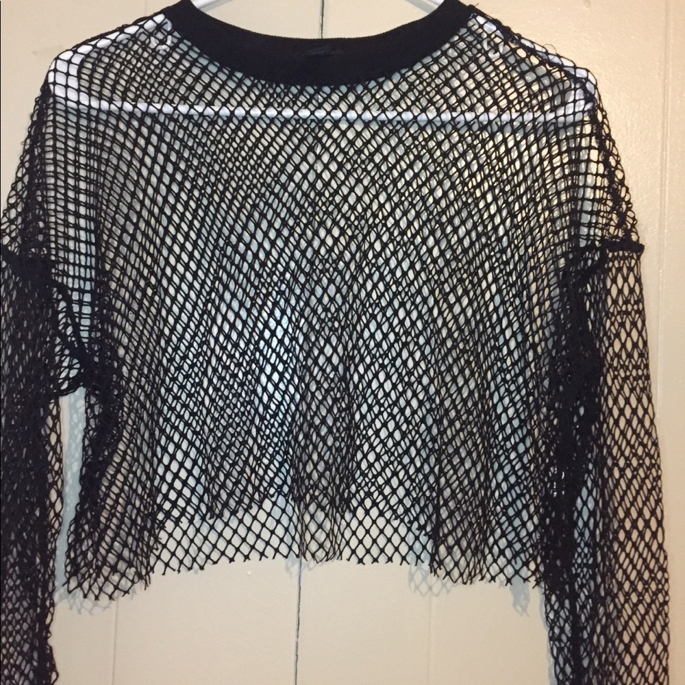 Fishnet crop top